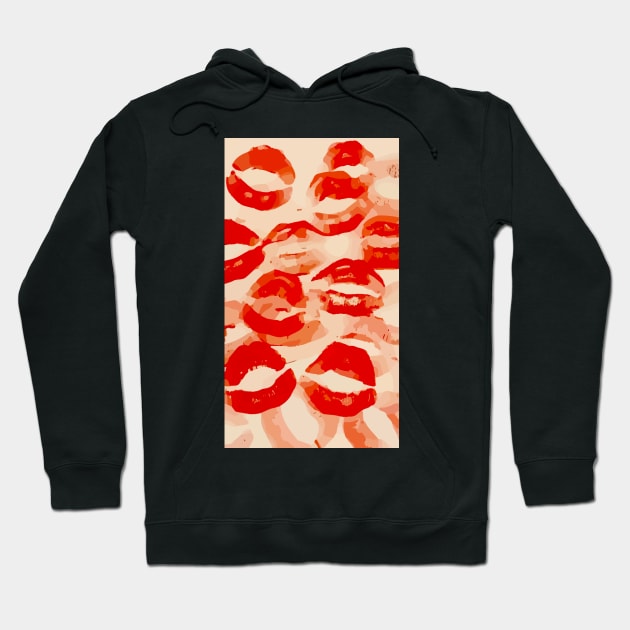 Lips Abstract Art Hoodie by Playful Creatives